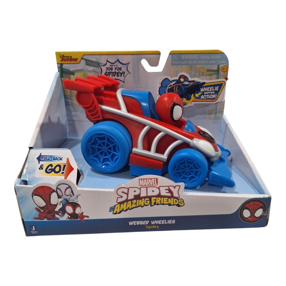 Marvel Spidey and His Amazing Friends Webbed‎ Wheelies  Spiderman Race Car NEW